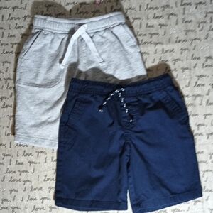 Casual Gray and Navy Shorts Set